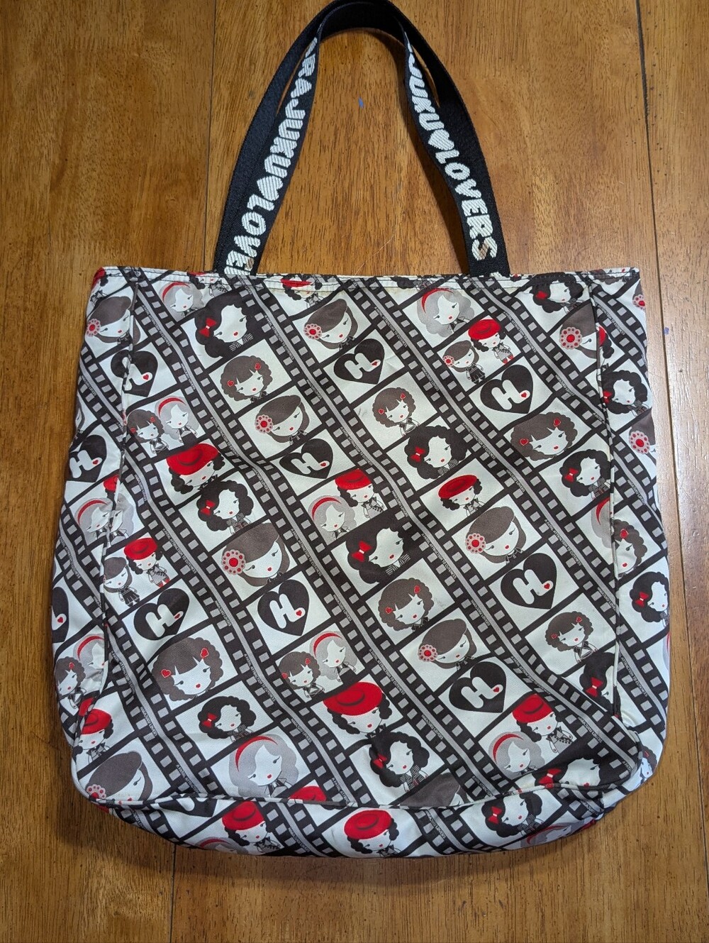 Vintage Y2K Harajuku Lovers Film Strip Large Tote Bag Gwen Stefani